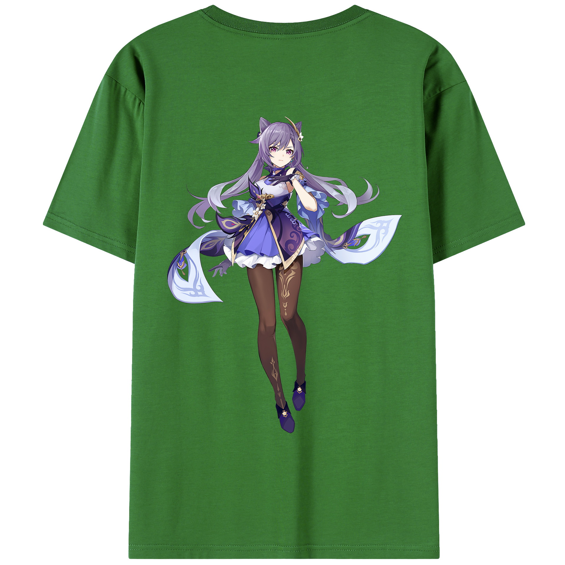 げんし神 刻晴 こくせい genshin Kokusei レディース半袖Tシャツ(バックプリント)